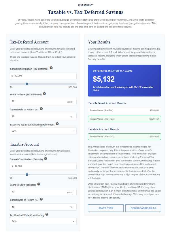NEW Calculator Taxable vs. Tax-Deferred Savings (2)